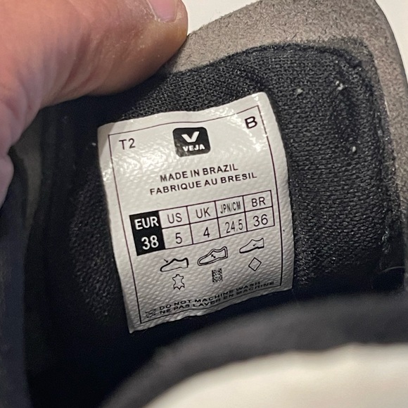 Veja Campo Chromefree Women’s Size 5 Black/White Leather Low Top Sneakers - Picture 9 of 9